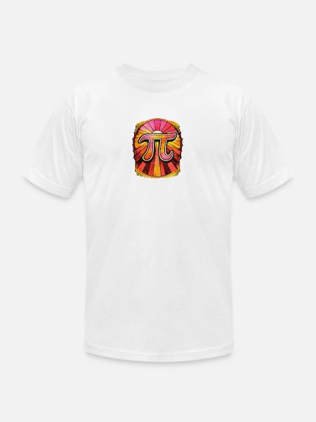 Pi Radiant Sunburst - Unisex Jersey T-Shirt by Bella + Canvas - white
