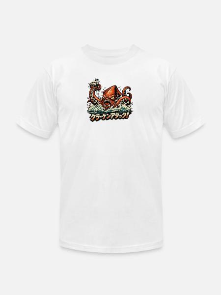 Kraken Attack - Unisex Jersey T-Shirt by Bella + Canvas - white
