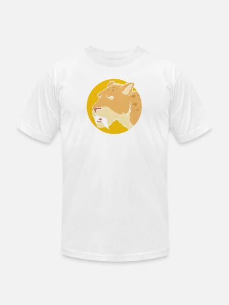 Sabertooth Tiger Prehistoric Smilodon - Unisex Jersey T-Shirt by Bella + Canvas - white