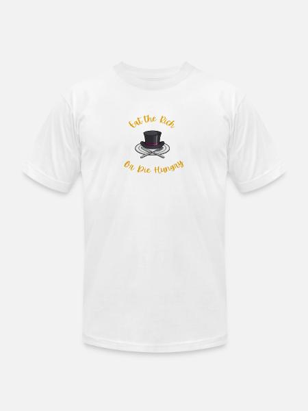 Eat the rich - Unisex Jersey T-Shirt by Bella + Canvas - white
