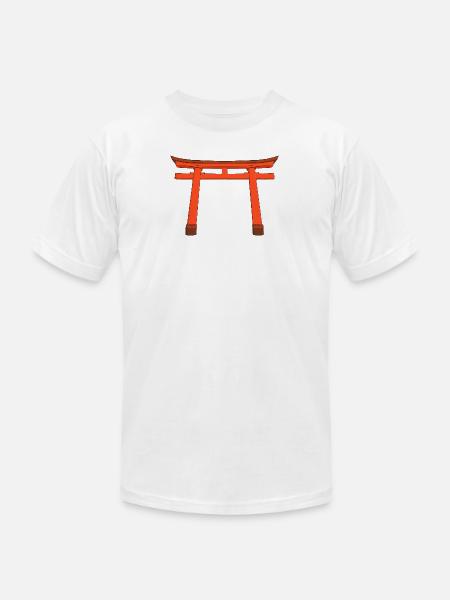 Vivid Torii Gate - Unisex Jersey T-Shirt by Bella + Canvas - white