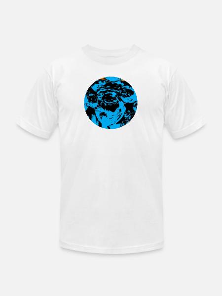 Blue Echo Faces - Unisex Jersey T-Shirt by Bella + Canvas - white