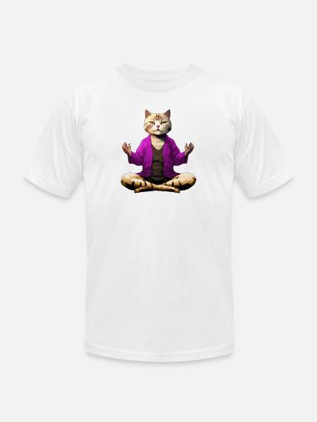 Yogi the Cat - Unisex Jersey T-Shirt by Bella + Canvas - white