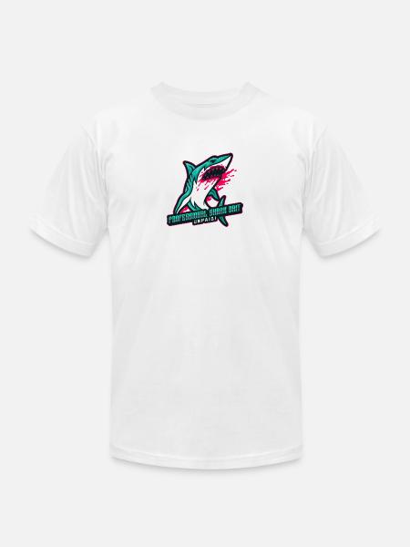 Professional Shark Bait. Unpaid! - Unisex Jersey T-Shirt by Bella + Canvas - white