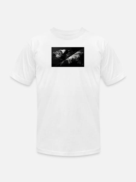 Global Network Map - Unisex Jersey T-Shirt by Bella + Canvas - white