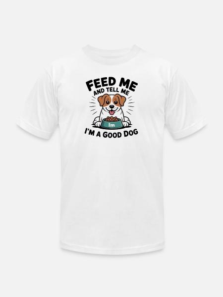 Happy Pup Meal Moment - Unisex Jersey T-Shirt by Bella + Canvas - white