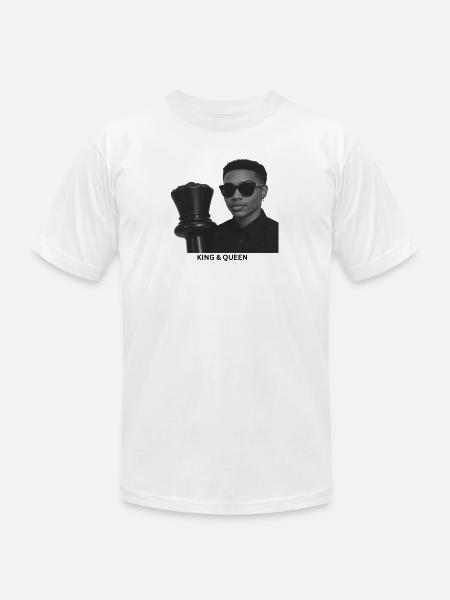 King and Queen Chess - Unisex Jersey T-Shirt by Bella + Canvas - white