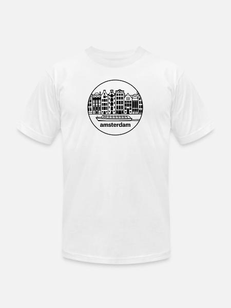 amsterdam - Unisex Jersey T-Shirt by Bella + Canvas - white