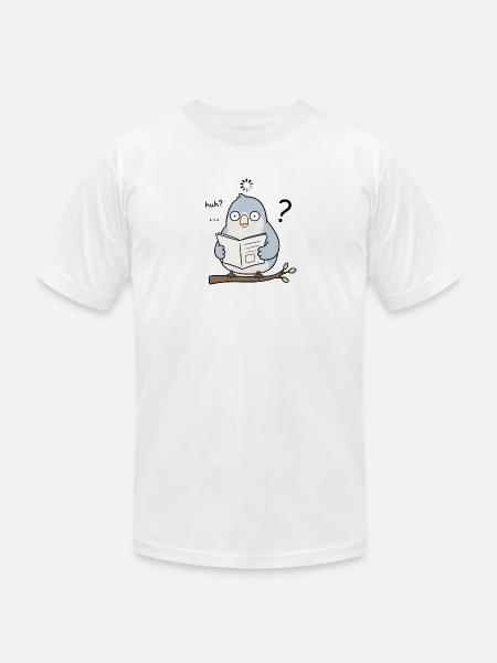 Huh? - Unisex Jersey T-Shirt by Bella + Canvas - white