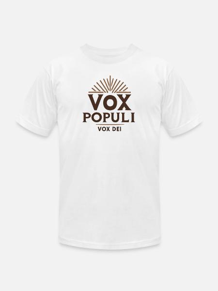 Vox Populi Sunburst Emblem - Unisex Jersey T-Shirt by Bella + Canvas - white