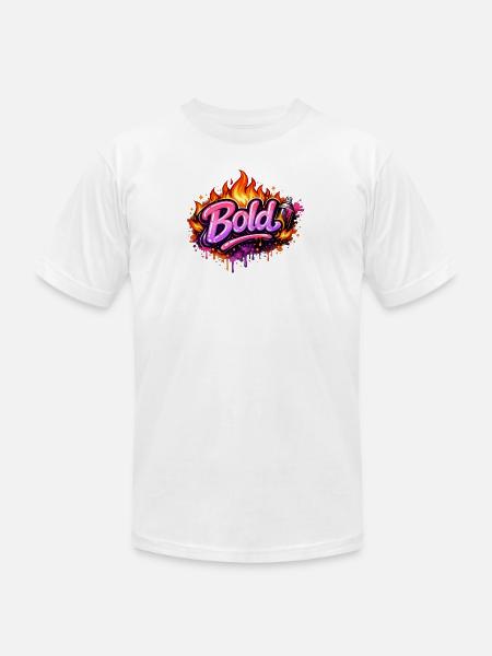 Bold Graffiti Fire Art - Unisex Jersey T-Shirt by Bella + Canvas - white