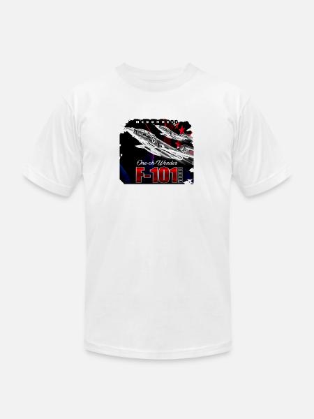 One-Oh-Wonder F-101 Jet Art - Unisex Jersey T-Shirt by Bella + Canvas - white