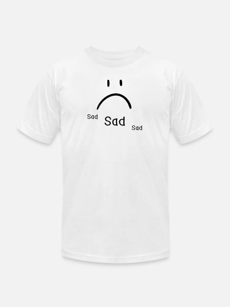 sad face - Unisex Jersey T-Shirt by Bella + Canvas - white