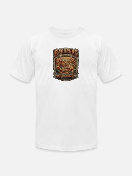 Badlands National Park Tee - Unisex Jersey T-Shirt by Bella + Canvas - white