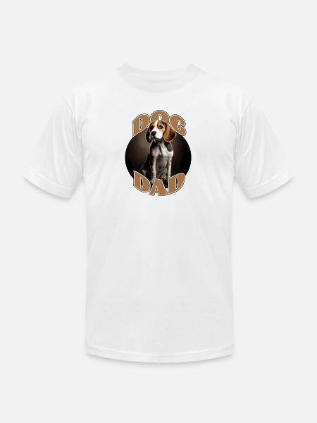 Beagle Dad Graphic Tee - Unisex Jersey T-Shirt by Bella + Canvas - white