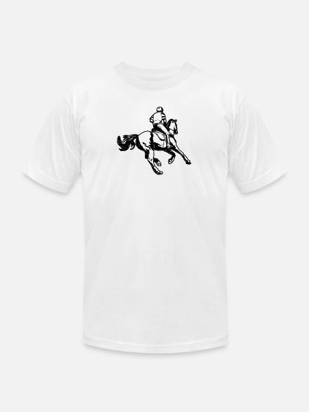 Equestrian - Unisex Jersey T-Shirt by Bella + Canvas - white