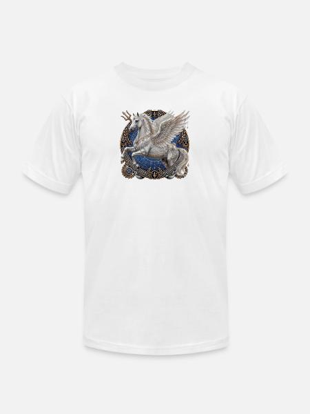 Pegasus Divine Steed - Unisex Jersey T-Shirt by Bella + Canvas - white