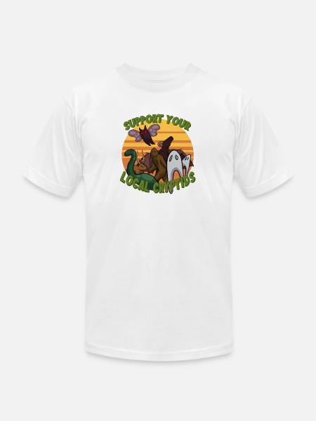 Support Your Local Cryptids - Unisex Jersey T-Shirt by Bella + Canvas - white