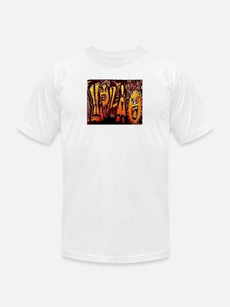 Inferno Graffiti Faces - Unisex Jersey T-Shirt by Bella + Canvas - white