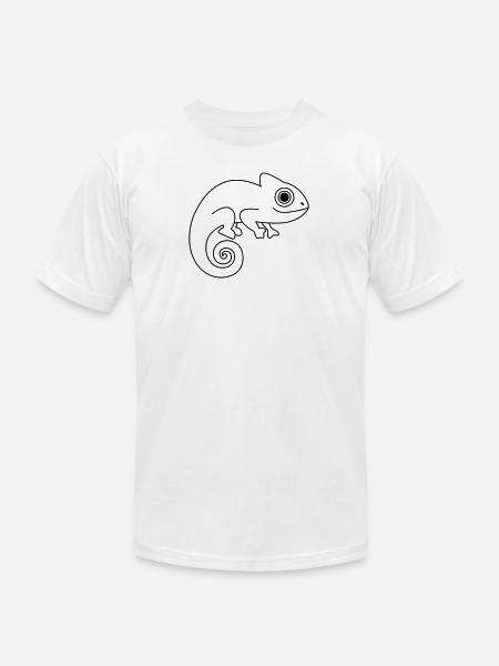 Cute chameleon - Unisex Jersey T-Shirt by Bella + Canvas - white