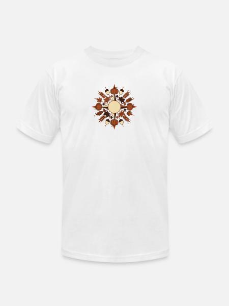 Radial Pumpkin Harvest - Unisex Jersey T-Shirt by Bella + Canvas - white