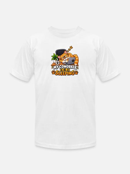 My Coworker Is Sleeping - Unisex Jersey T-Shirt by Bella + Canvas - white