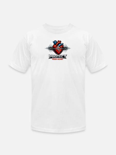 Protect Your Heart - Unisex Jersey T-Shirt by Bella + Canvas - white