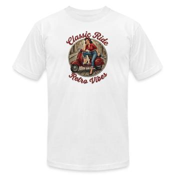 Classic Ride - Unisex Jersey T-Shirt by Bella + Canvas - white - Front - Jose (178cm)