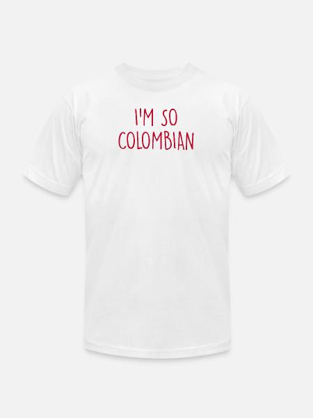 I'm so Colombian Colombia - Unisex Jersey T-Shirt by Bella + Canvas - white