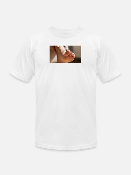 Female foot - Unisex Jersey T-Shirt by Bella + Canvas - white