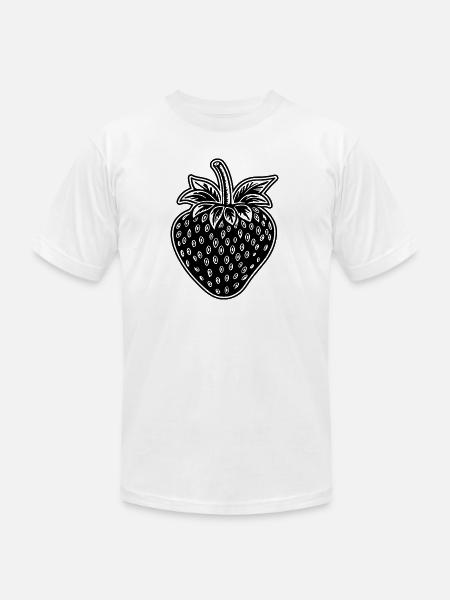 Strawberry Fruit Berries - Unisex Jersey T-Shirt by Bella + Canvas - white