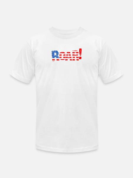 Patriotic USA Flag Illustration - Unisex Jersey T-Shirt by Bella + Canvas - white