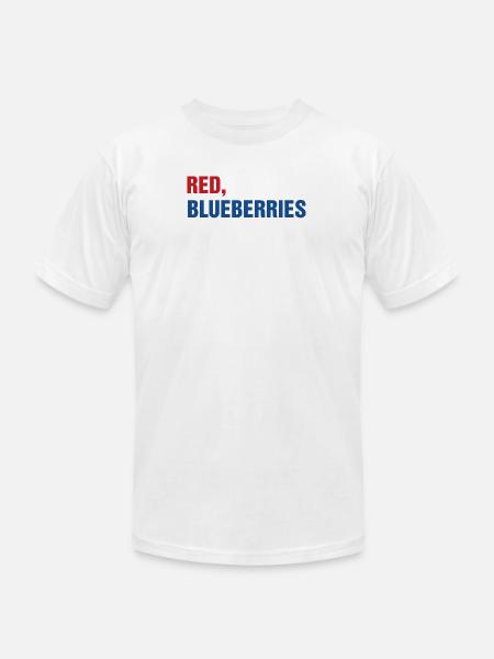 Red White Blueberries - Unisex Jersey T-Shirt by Bella + Canvas - white