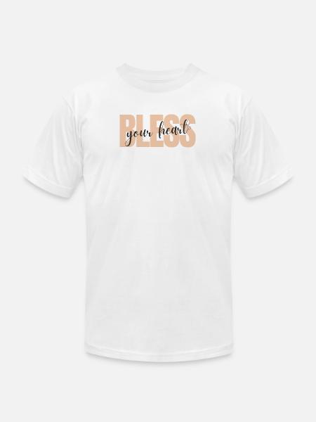 Bless your heart - Unisex Jersey T-Shirt by Bella + Canvas - white