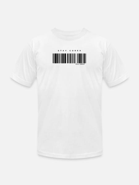 Stay Coded - Unisex Jersey T-Shirt by Bella + Canvas - white