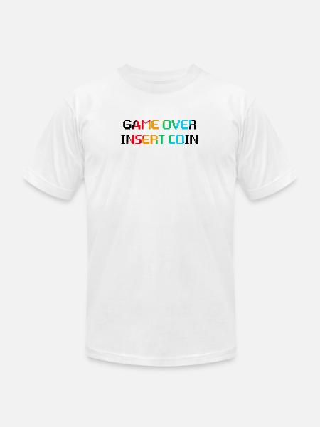 Game Over Insert Coin - Unisex Jersey T-Shirt by Bella + Canvas - white