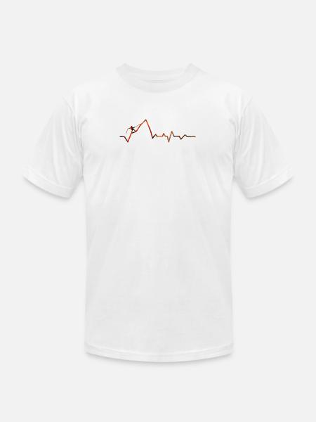 Mountain Pulse Sunset - Unisex Jersey T-Shirt by Bella + Canvas - white