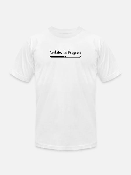 Architect in Progress – Minimal Architecture - Unisex Jersey T-Shirt by Bella + Canvas - white