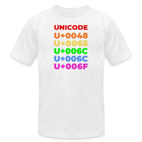 Hello, in unicode - Unisex Jersey T-Shirt by Bella + Canvas