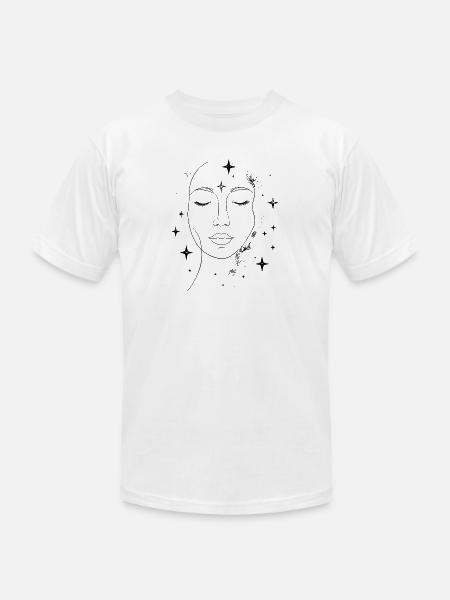 Face in Stardust - Unisex Jersey T-Shirt by Bella + Canvas - white