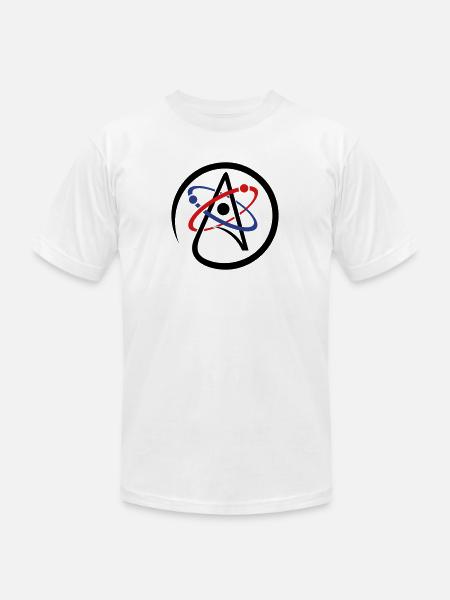 Atheist Logo - Unisex Jersey T-Shirt by Bella + Canvas - white