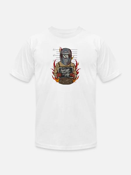 Welder Prisoner - Unisex Jersey T-Shirt by Bella + Canvas - white