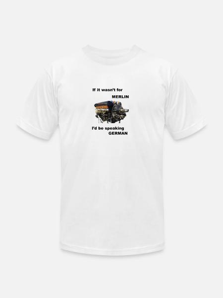 Ode to Rolls Royce Merlin Engine - Unisex Jersey T-Shirt by Bella + Canvas - white