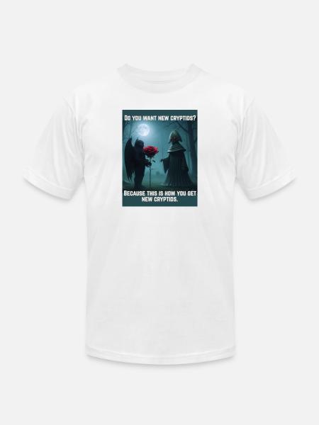 Mothman Romance - Unisex Jersey T-Shirt by Bella + Canvas - white