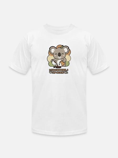 Koala Sips Again - Unisex Jersey T-Shirt by Bella + Canvas - white
