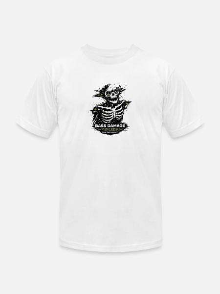 System Bones: Neon Circuit Monster - Unisex Jersey T-Shirt by Bella + Canvas - white