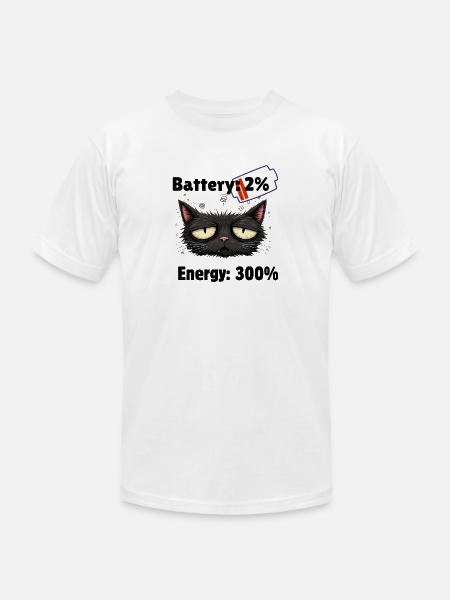 Battery 2% energyn300% - Unisex Jersey T-Shirt by Bella + Canvas - white