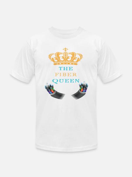 The_Fiber_Queen_-sized - Unisex Jersey T-Shirt by Bella + Canvas - white