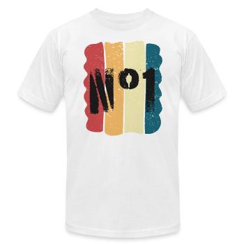 Number one - Unisex Jersey T-Shirt by Bella + Canvas - white - Front - Jose (178cm)