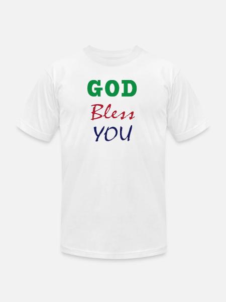 GOD BLESS YOU - Unisex Jersey T-Shirt by Bella + Canvas - white